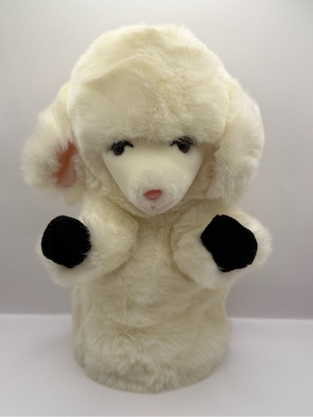 Vintage 24K Polar Puff Special Effects Montessori Lamp Sheep Hand Puppet Plush
